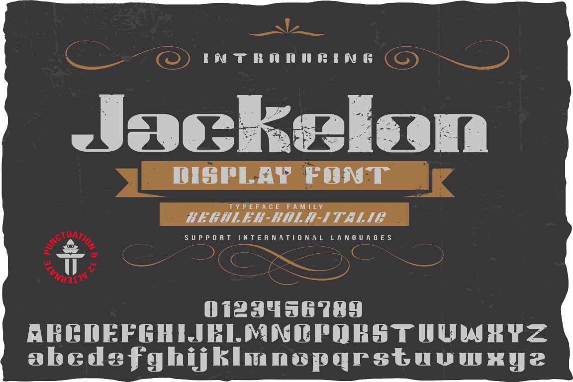 Jackelon - Typeface Family Display Font