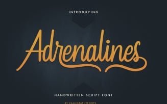 Adrenalines Handwriting Calligraphy Font
