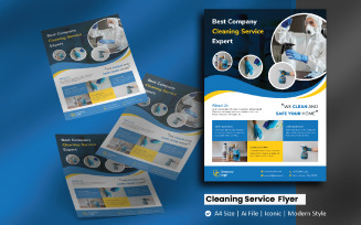 Home Cleaning Service Flyer Brochure Corporate Identity Template