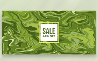 Sale Banner on Marble Spring Background
