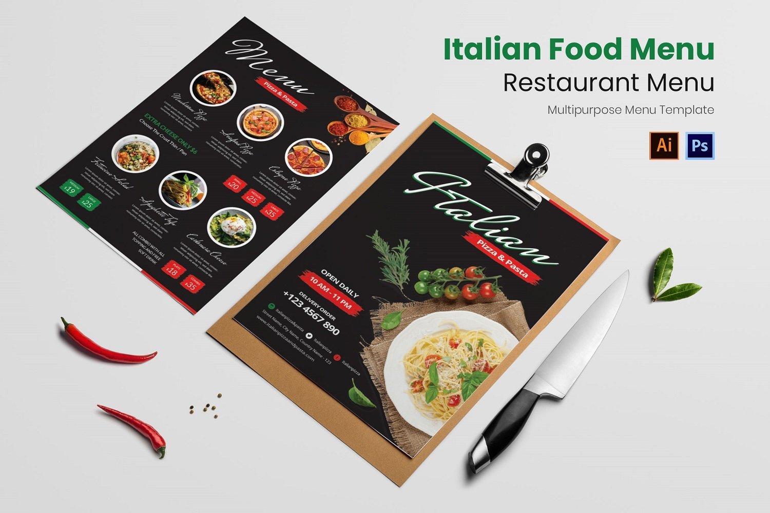 Kit Graphique #181208 Restaurant Menu Divers Modles Web - Logo template Preview