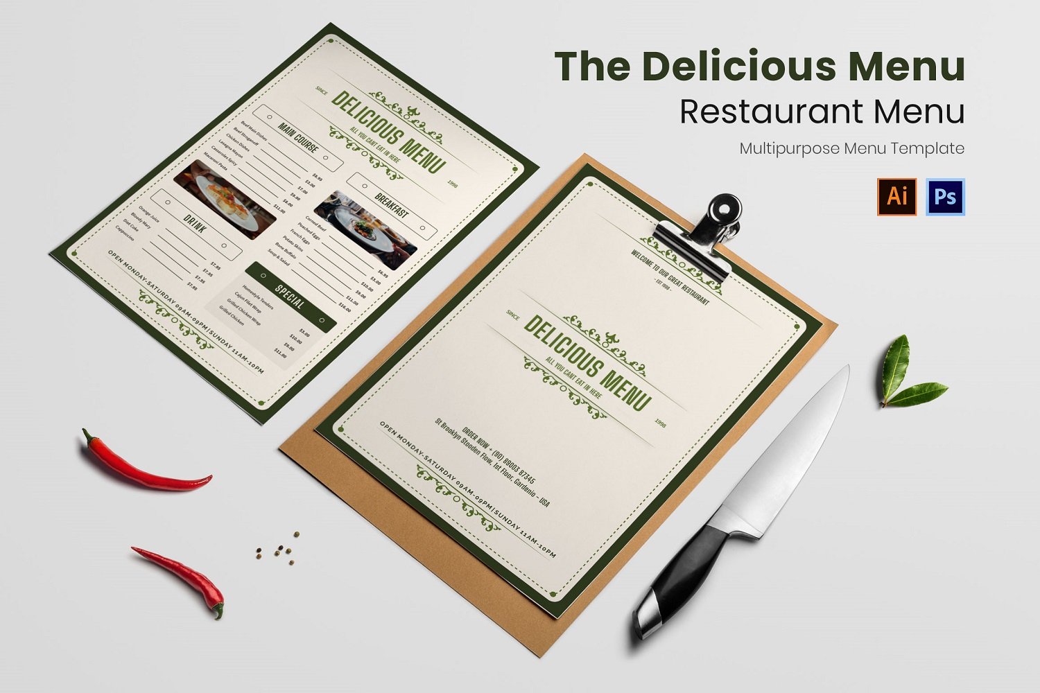 Template #181210 Menu Food Webdesign Template - Logo template Preview