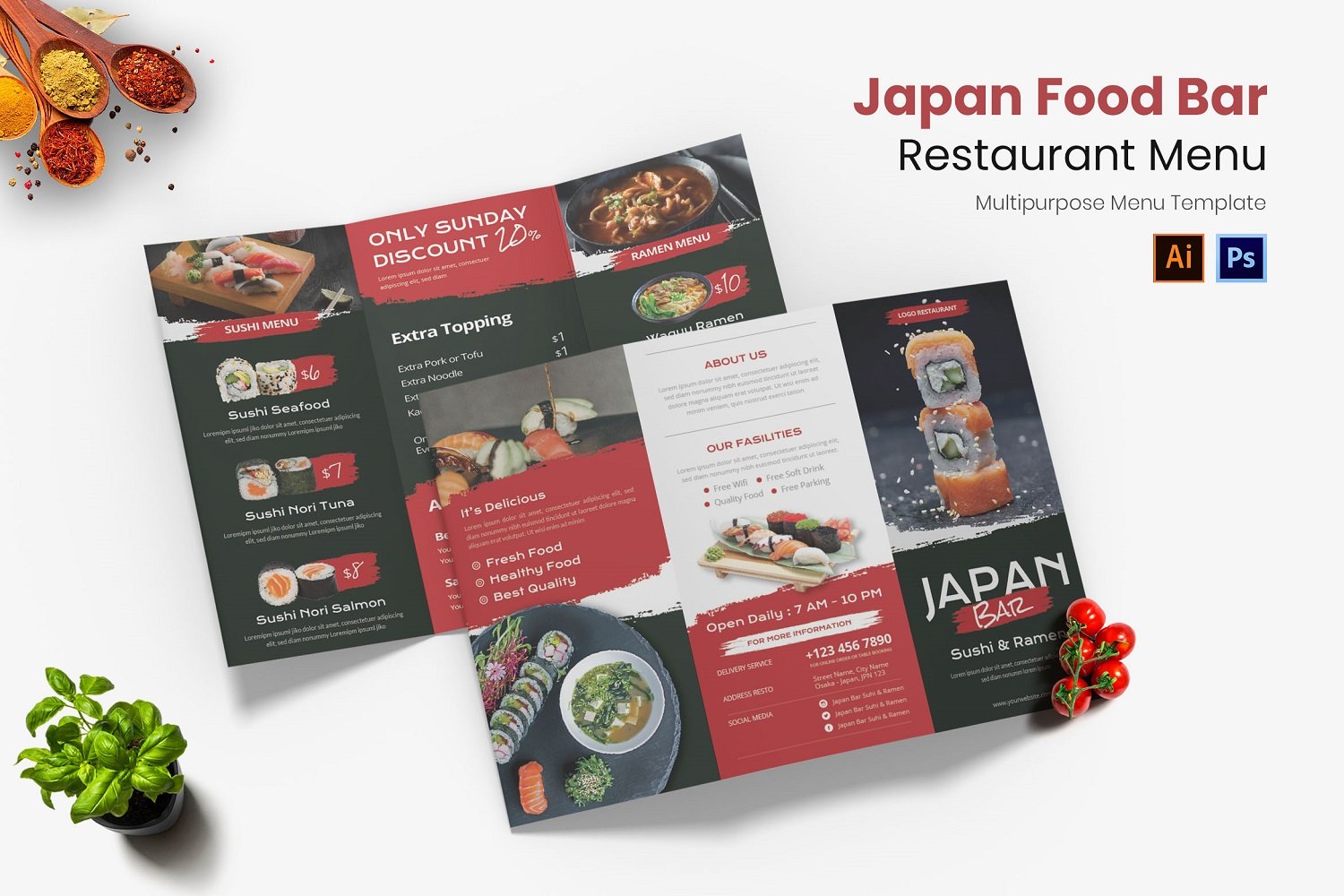 Kit Graphique #181211 Restaurant Menu Divers Modles Web - Logo template Preview