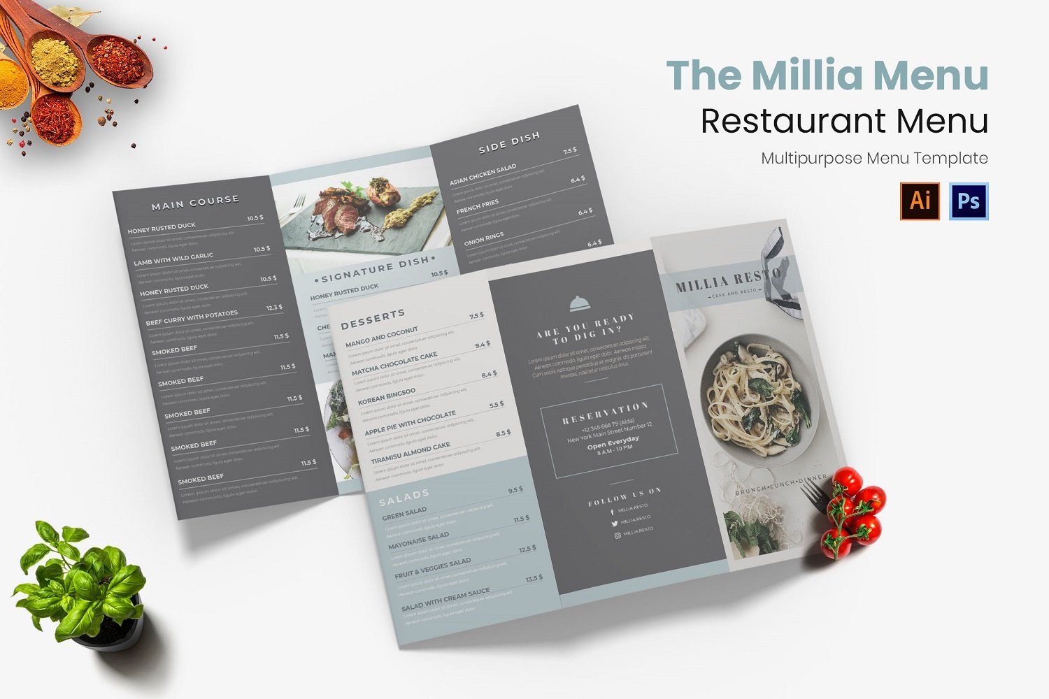 Template #181212 Menu Food Webdesign Template - Logo template Preview