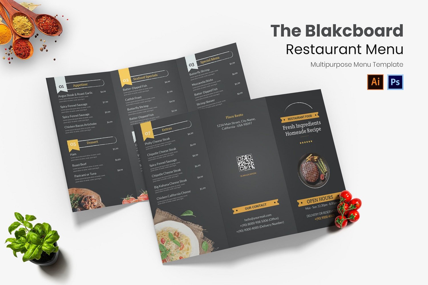 Template #181213 Menu Food Webdesign Template - Logo template Preview