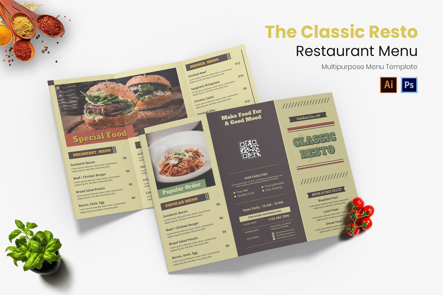 Kit Graphique #181215 Restaurant Menu Divers Modles Web - Logo template Preview