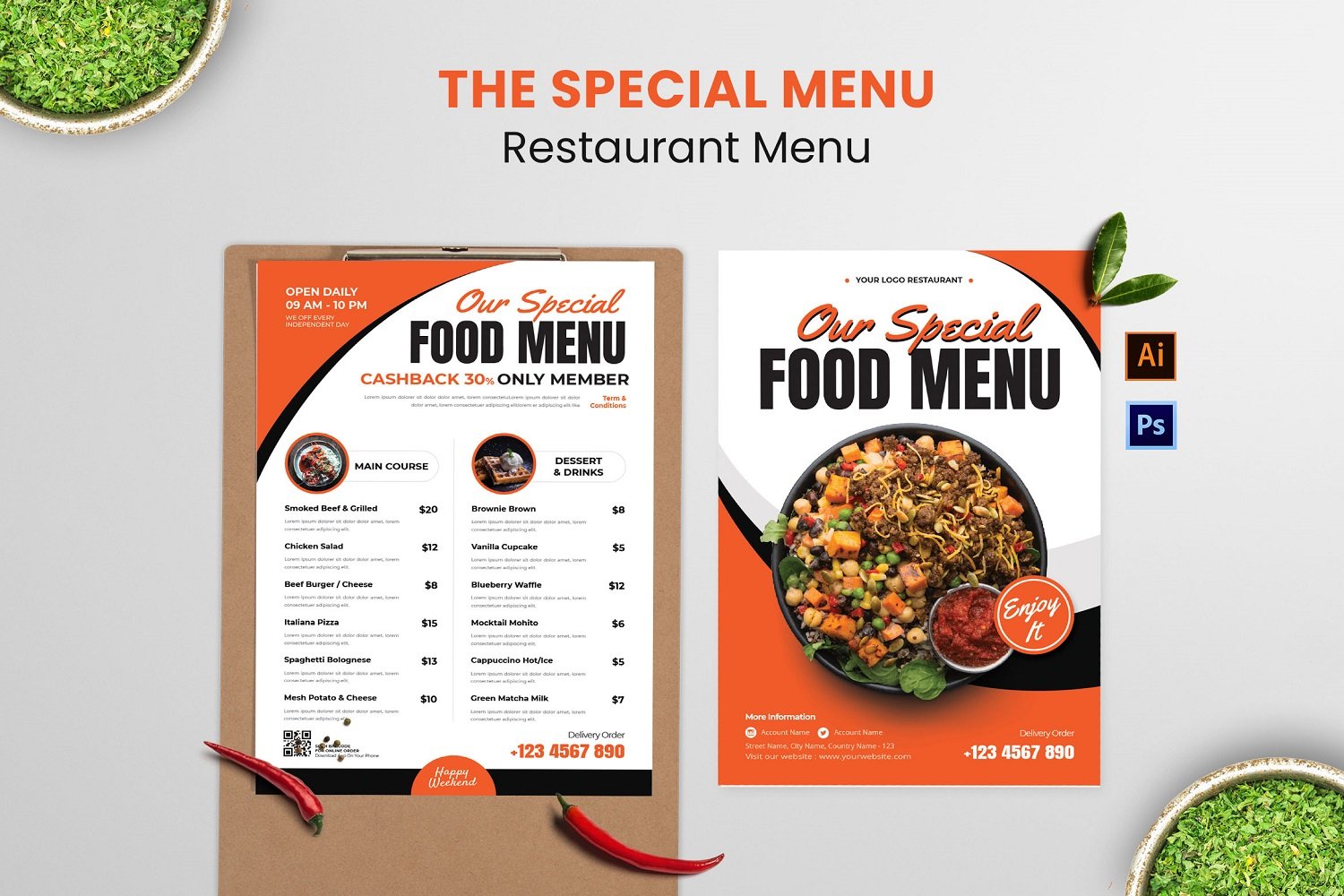 Kit Graphique #181219 Restaurant Menu Divers Modles Web - Logo template Preview