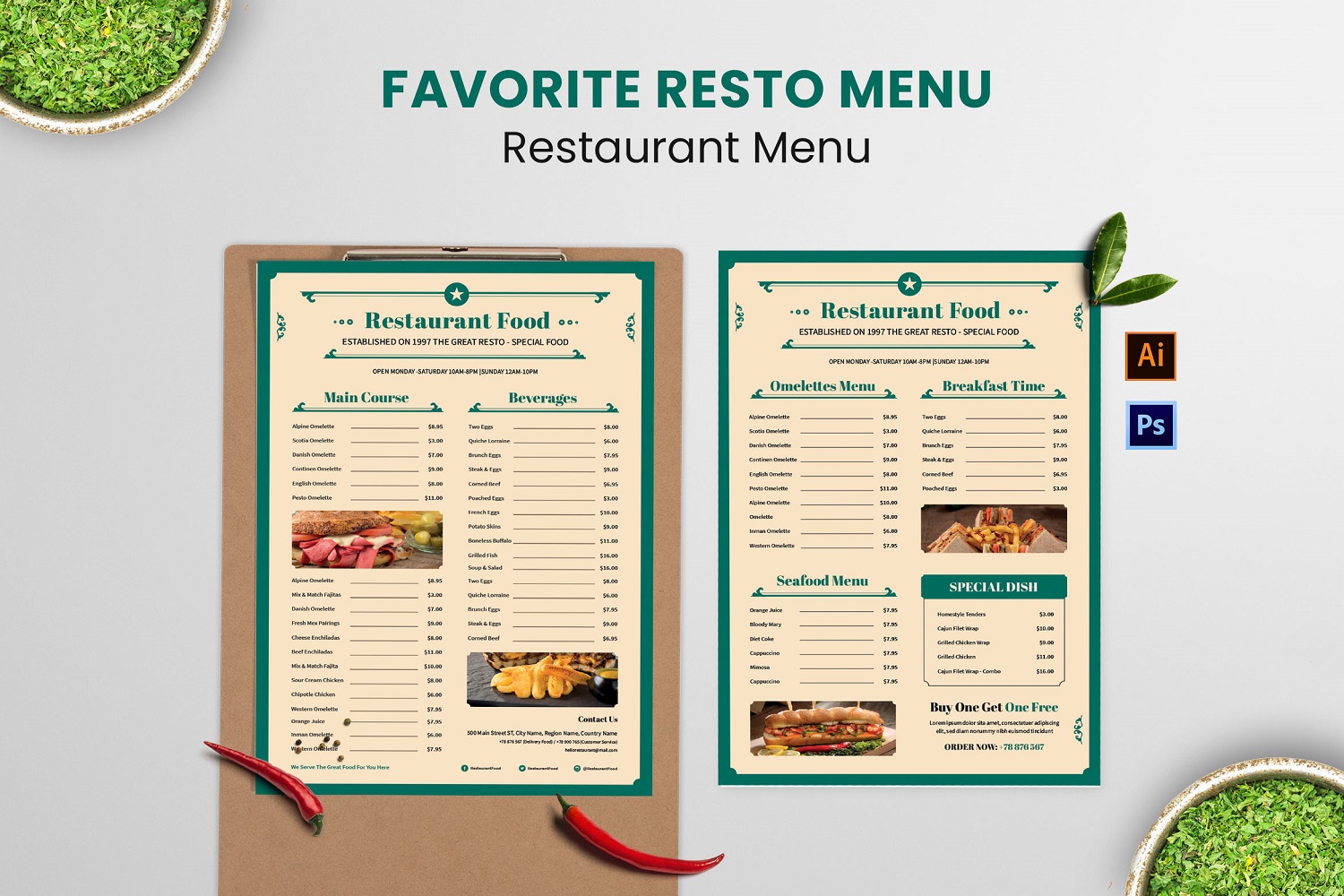 Template #181220 Menu Favorite Webdesign Template - Logo template Preview