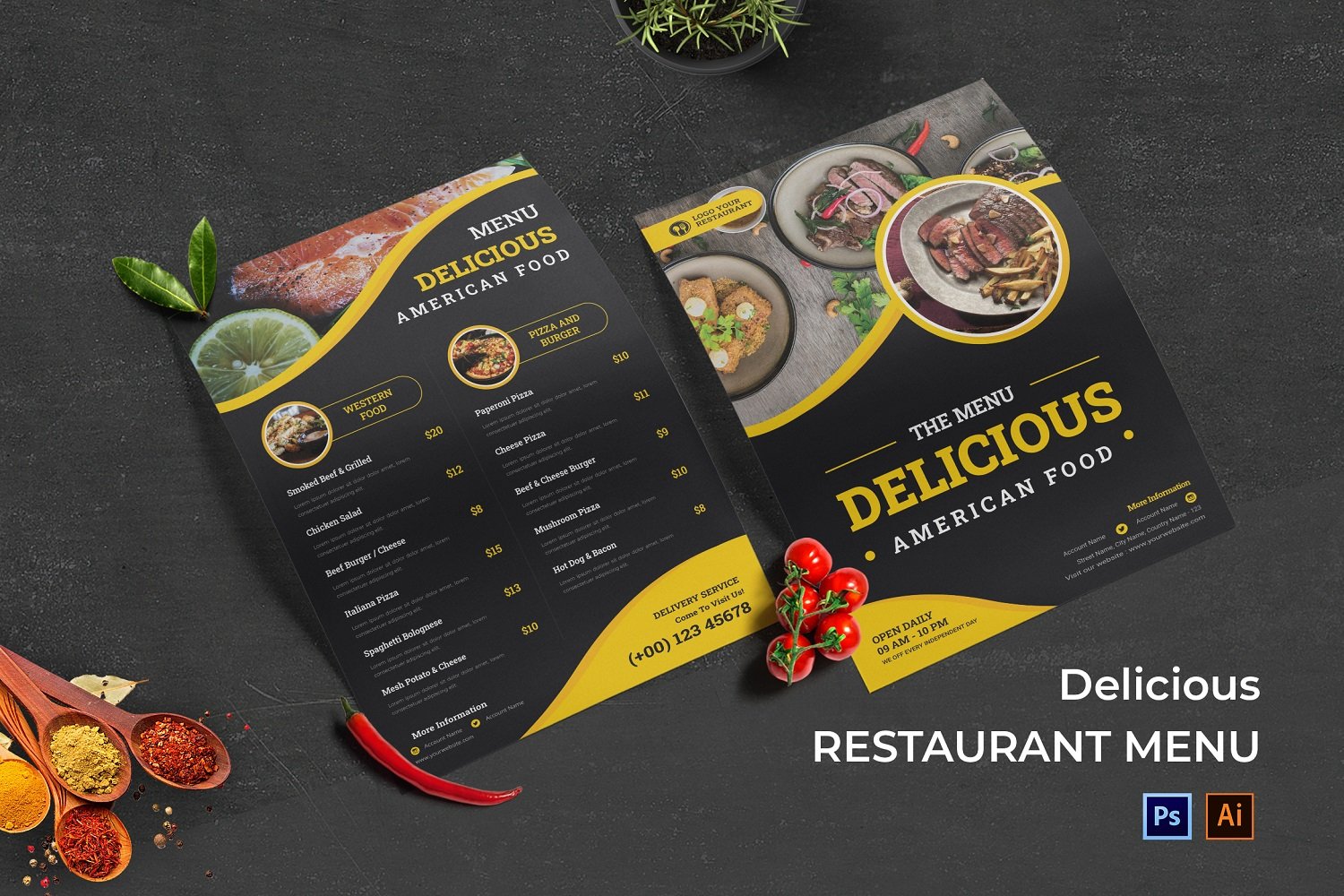 Kit Graphique #181228 Restaurant Menu Divers Modles Web - Logo template Preview