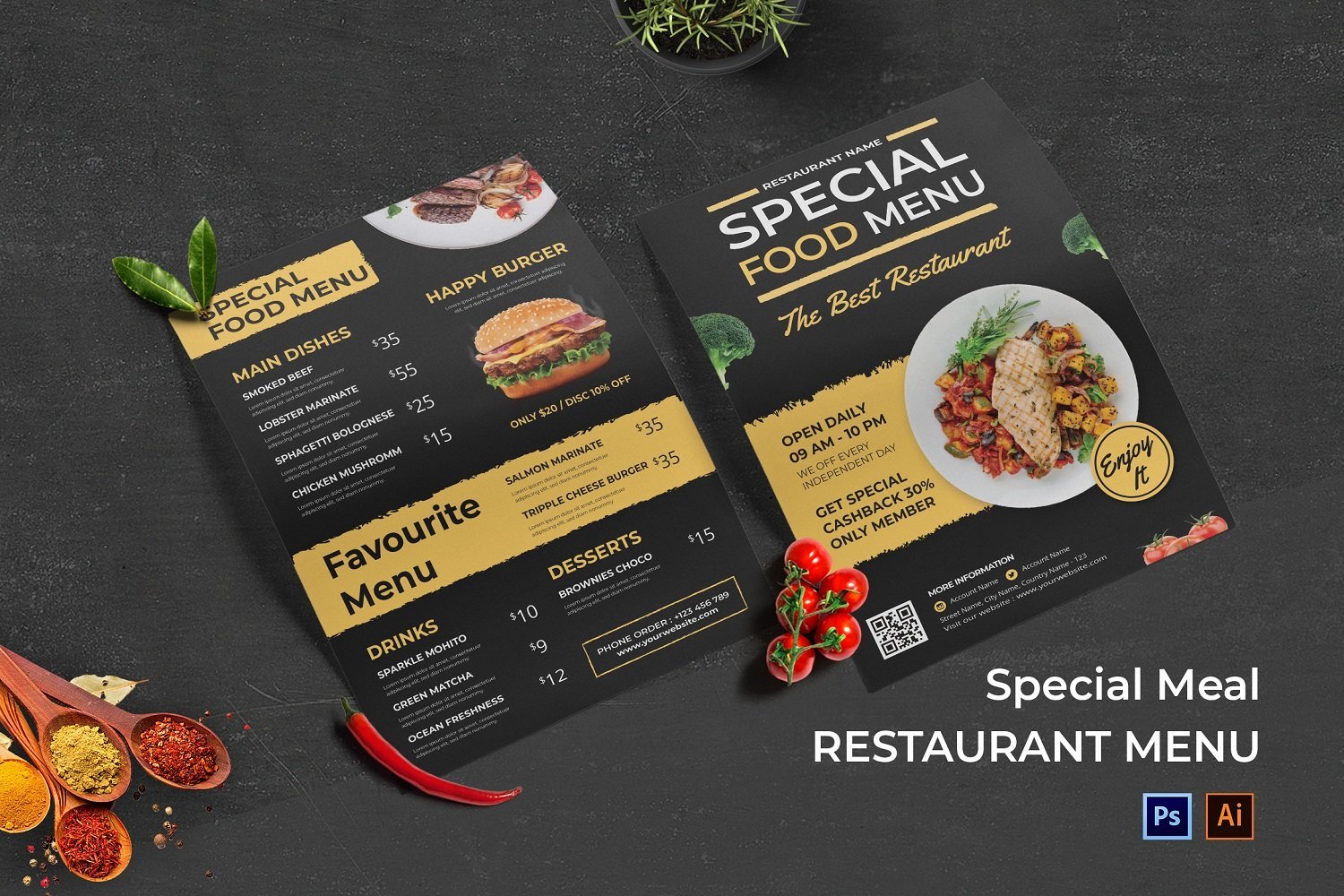 Template #181230 Menu Business Webdesign Template - Logo template Preview