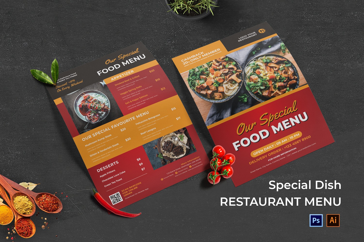 Template #181232 Menu Business Webdesign Template - Logo template Preview