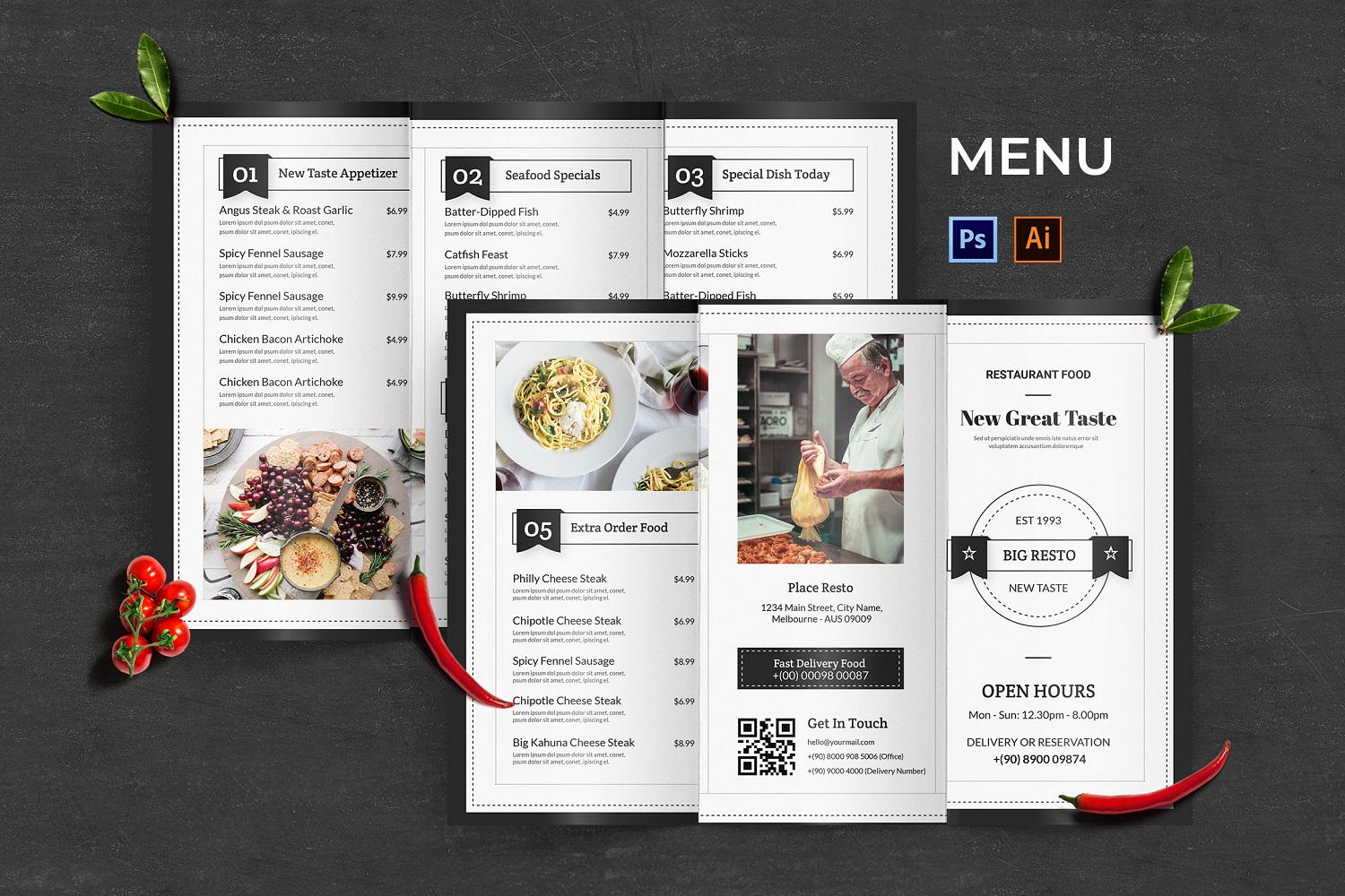 Kit Graphique #181235 Restaurant Menu Divers Modles Web - Logo template Preview