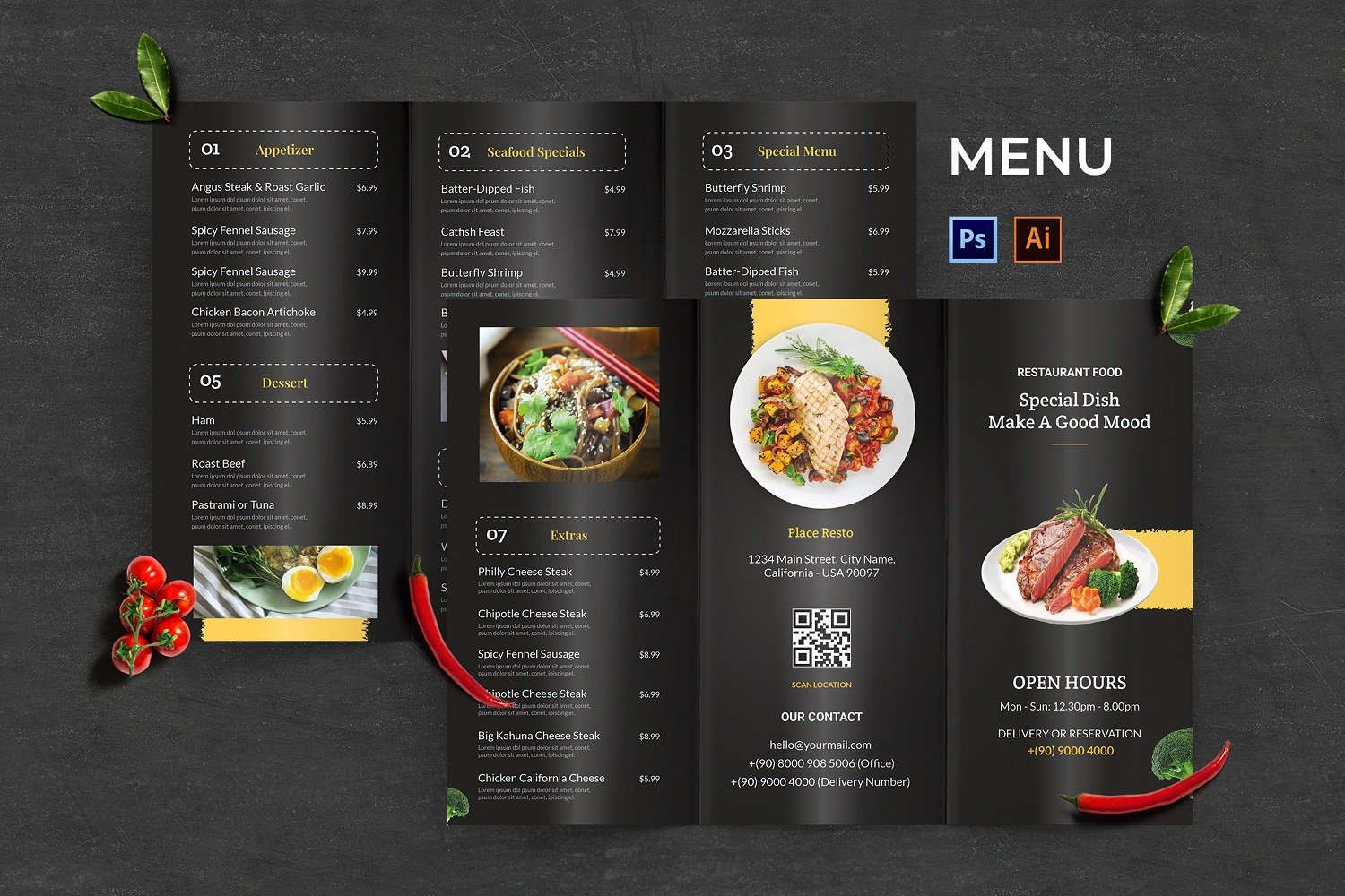 Kit Graphique #181237 Restaurant Menu Divers Modles Web - Logo template Preview