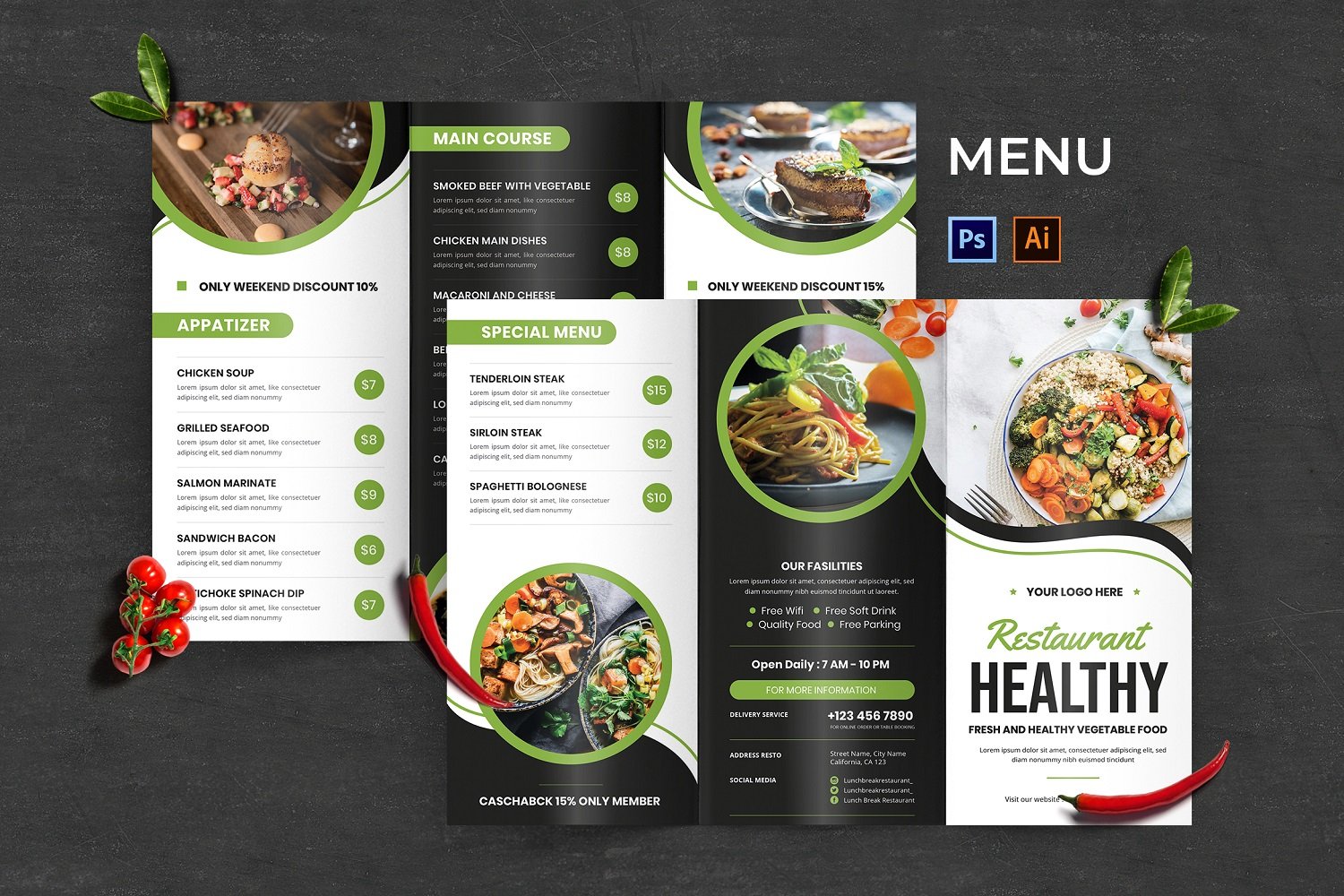 Kit Graphique #181238 Restaurant Menu Divers Modles Web - Logo template Preview