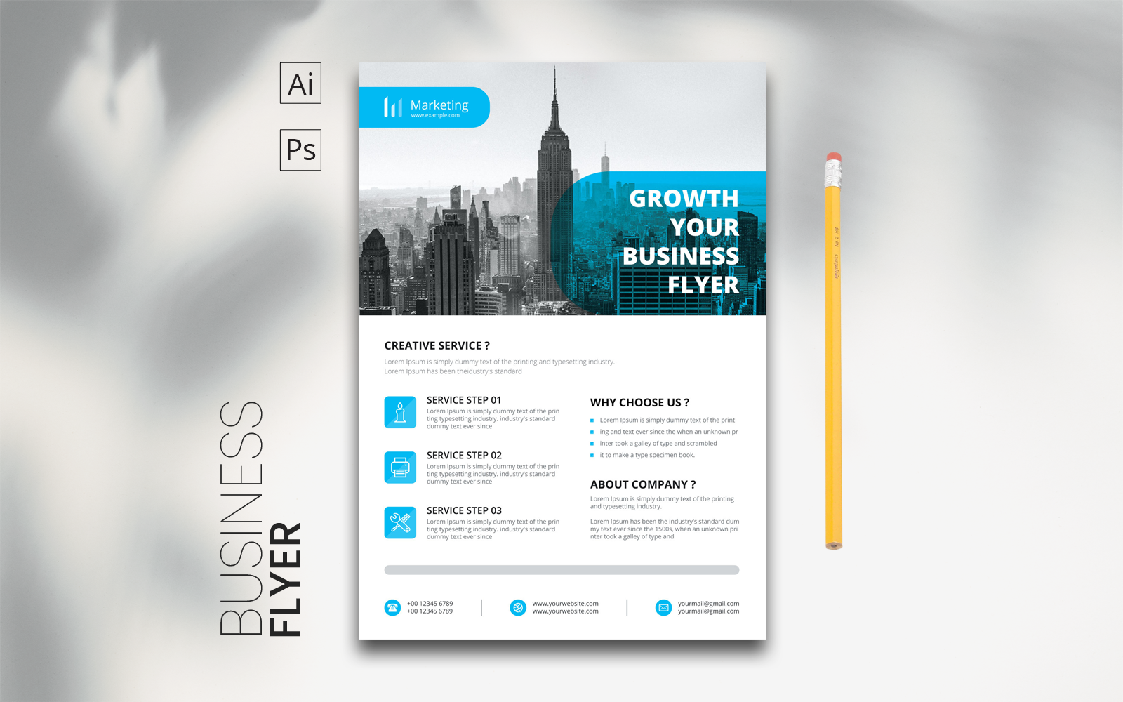 Template #181257 Flyer Business Webdesign Template - Logo template Preview