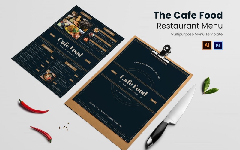 Cafe Food Restaurant Menu Corporate Identity