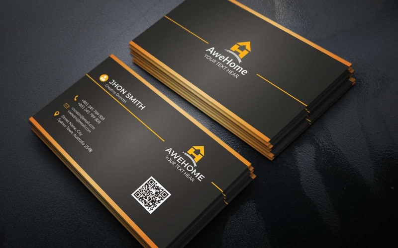 Creative Business Card Text Here Corporate Identity