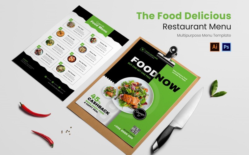 Food Delicious Restaurant Menu Corporate Identity