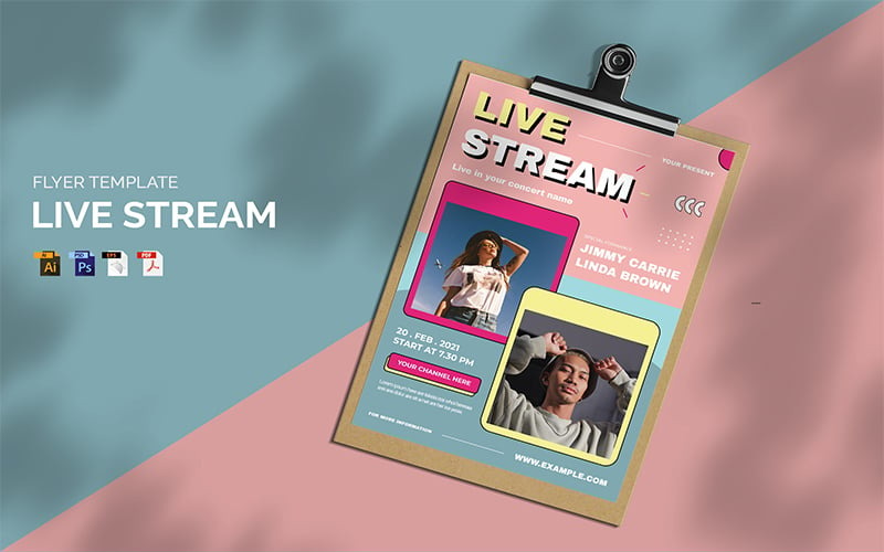 Live Stream - Flyer Template Corporate Identity