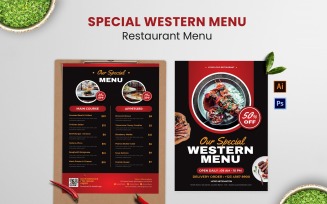 Western Food Restaurant Menu