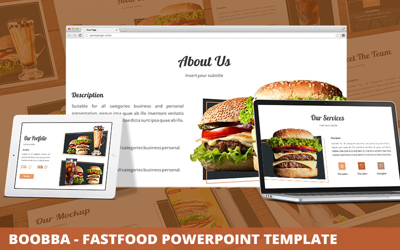 Boobba - Fastfood Powerpoint Template PowerPoint Template