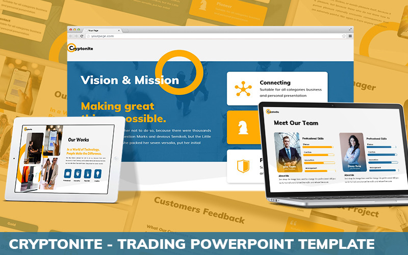 Cryptonite - Trading Powerpoint Template PowerPoint Template