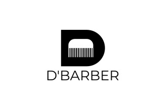 D'BARBER Logo - Negative Space