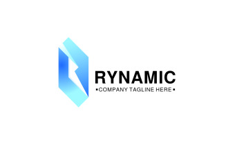 Dynamic R Gradient Logo Template