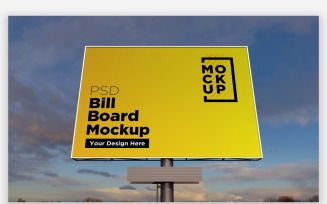 Sky Hooding Billboard Mockup Front View Product Mockup