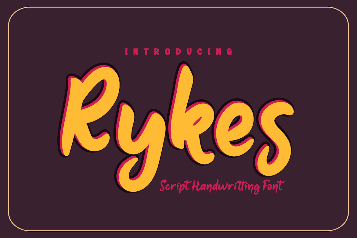 Rykes - Beautiful Handwriting Font