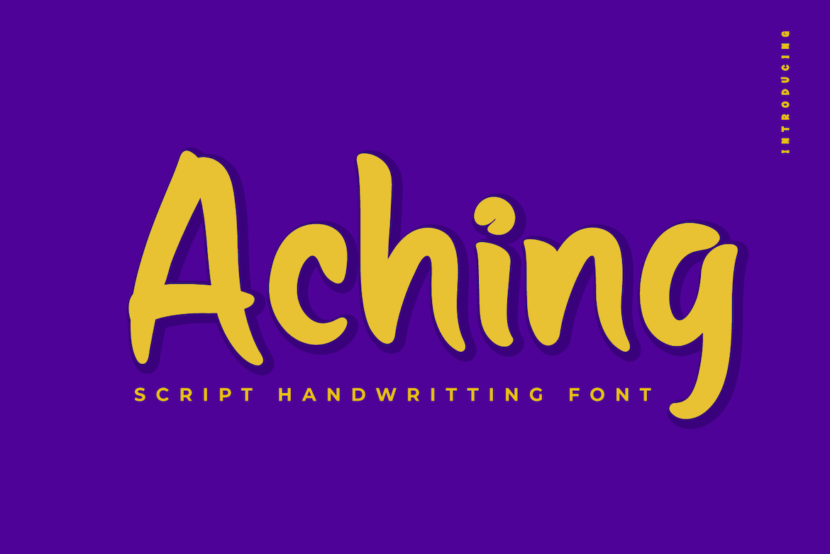 Aching - Beautiful Handwriting Font