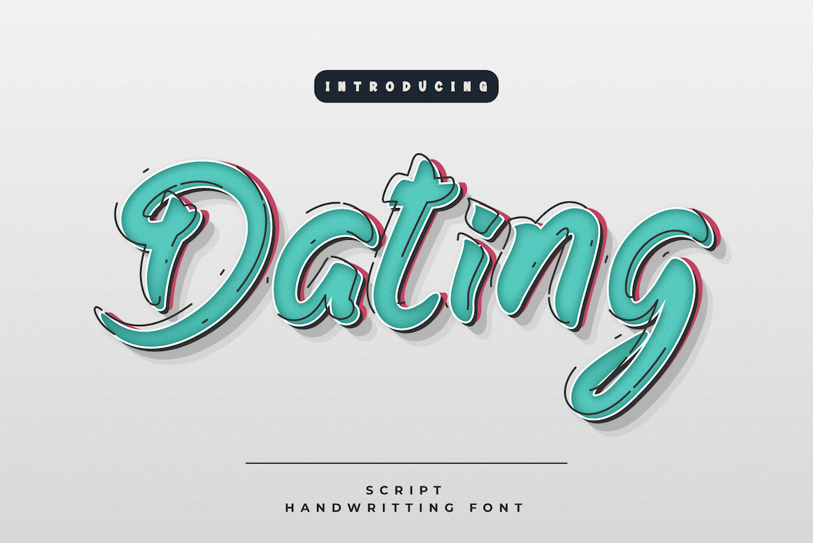 Dating - Beautiful Handwriting Font