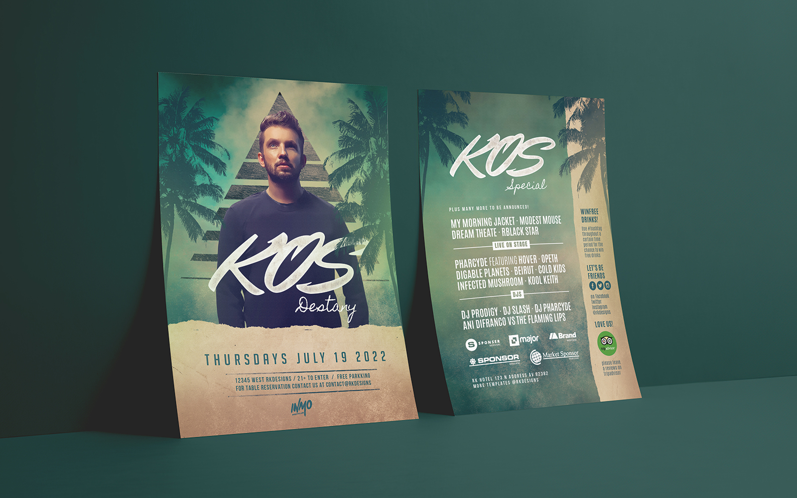 Template #181457 Flyernight Clubbeach Webdesign Template - Logo template Preview