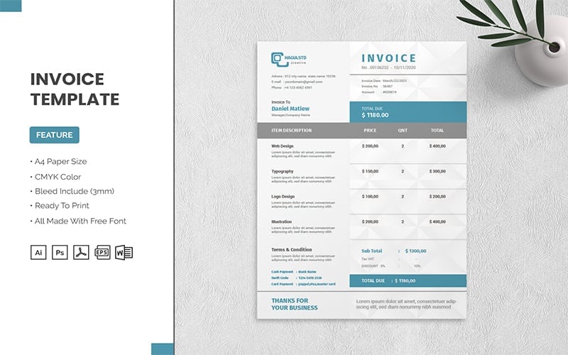 Kit Graphique #181465 Invoice Facturation Divers Modles Web - Logo template Preview