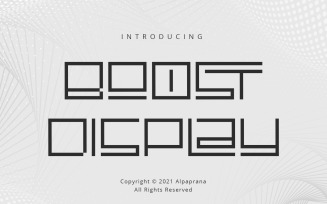 Boost Display - Modern Font