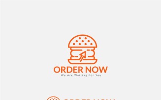 Burger Logo With The Mouse Pointer Logo template