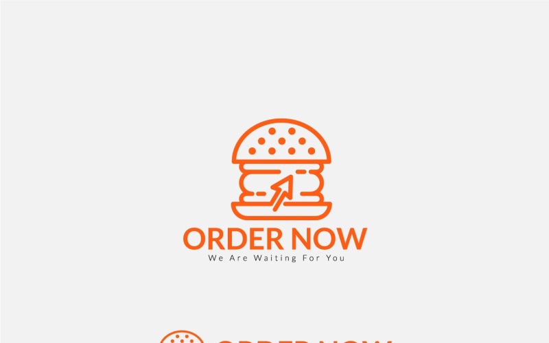Burger Logo With The Mouse Pointer Logo template Logo Template