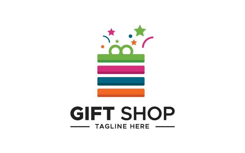 Gift Shop Logo For Online Shop, Gift Shop & Many Business Logo template Logo Template