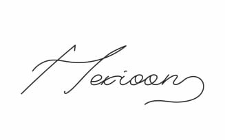 Hexioon Monoline Signature Font