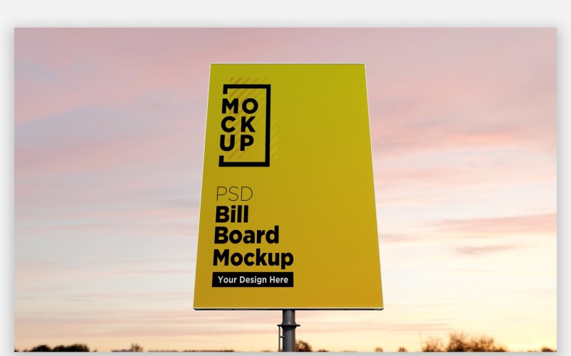 Roadside Outdoor Advertising Mockup Front View Product Mockup