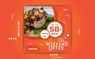 Special Weekend Offer Promotional Banner Template