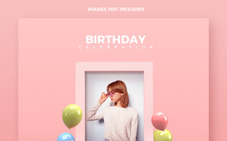 Birthday Invitations With Photos Product Mockup 2024