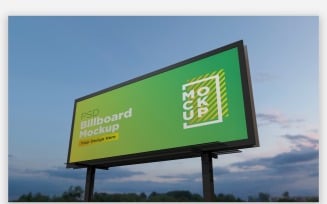 Hooding Billboard Mockup Side View