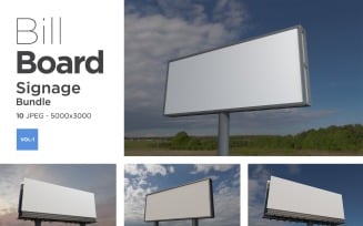 Outdoor Advertising Billboard Sign Mockup Set Vol-1