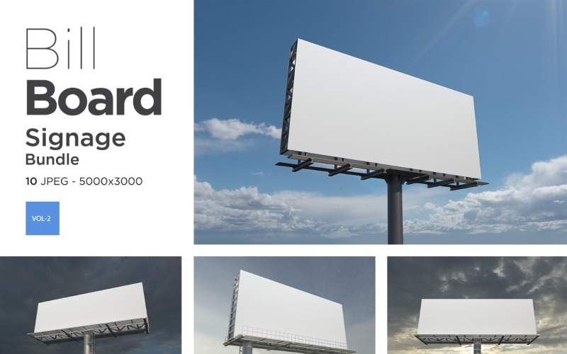 Outdoor Advertising Billboard Sign Mockup Set Vol-3 Product Mockup