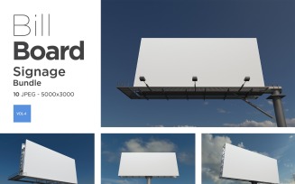 Outdoor Advertising Billboard Sign Mockup Set Vol-4