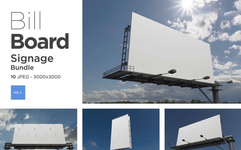 Outdoor Advertising Billboard Sign Mockup Set Vol-5 Product Mockup