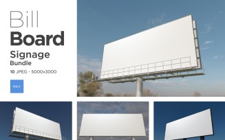 Outdoor Advertising Billboard Sign Mockup Set Vol-9