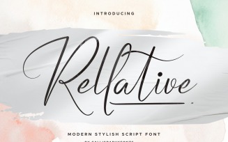Rellative Signature Brush Font