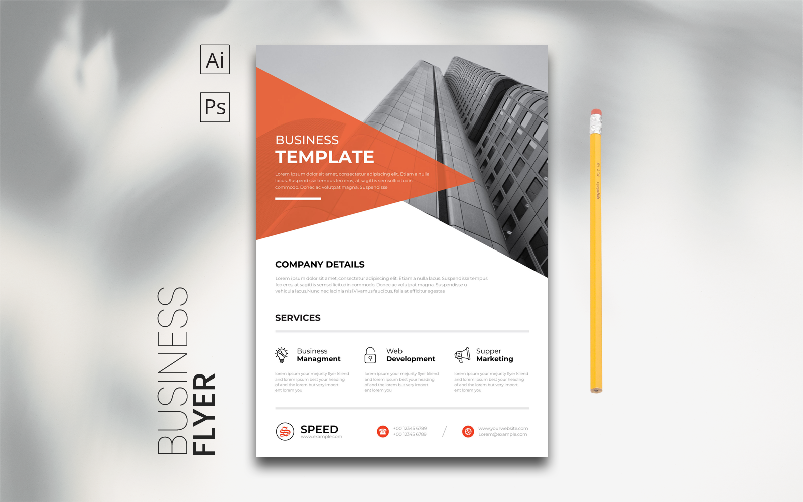 Template #181741 Flyer Business Webdesign Template - Logo template Preview